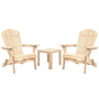 Gardeon 3 Piece Wooden Outdoor Beach Chair and Table Set