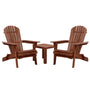 Gardeon 3PC Outdoor Setting Beach Chairs Table Wooden Adirondack Lounge Garden