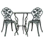 Gardeon Outdoor Furniture Chairs Table 3pc Aluminium Bistro Green