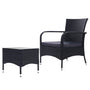 Outdoor Furniture Patio Set Wicker Outdoor Conversation Set Chairs Table 3PCS